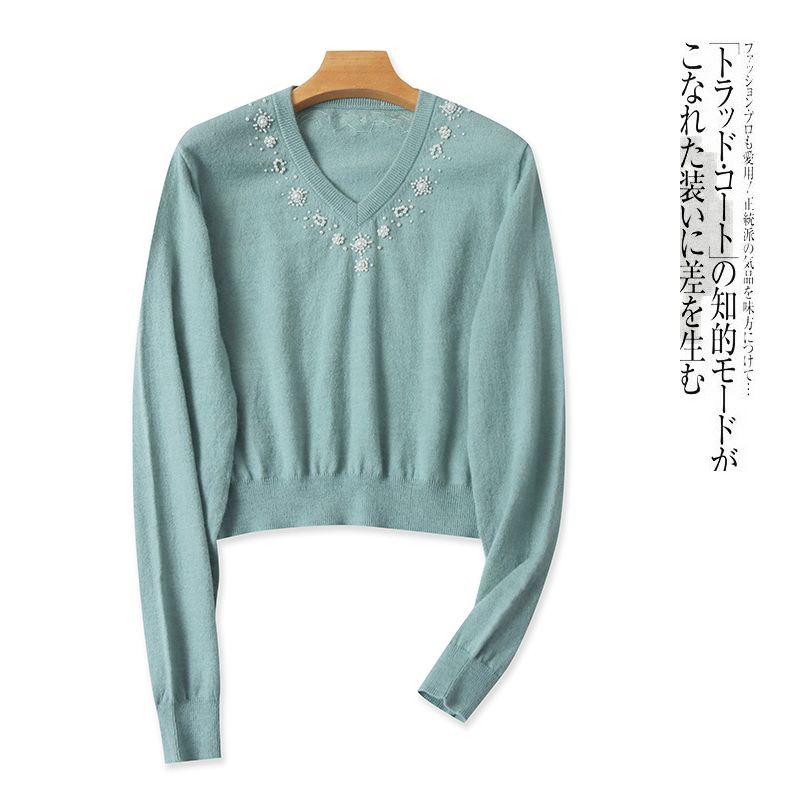 Sweater Spring & Fall New Arrival Foreign Trade Women s Clothing Fashion Hand-Stitched Pearl V Neck Pullover Long Sleeves Knitwear 30574 Bean Green B- 4-16-2 L
Sweater Spring & Fall New Arrival Foreign Trade Women s Clothing Fashion Hand-Stitched Pearl V Neck Pullover Long Sleeves Knitwear 30574 Bean Green B- 4-16-2 L