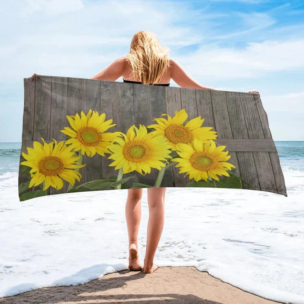 Sunflower Beach Towel Yellow Flower Bath Towel Microfiber Face Towels for Gym, Spa, Travel, Sport Soft Quick Dry Swimming Cover W30*H60(CM)
Sunflower Beach Towel Yellow Flower Bath Towel Microfiber Face Towels for Gym, Spa, Travel, Sport Soft Quick Dry Swimming Cover W30*H60(CM)