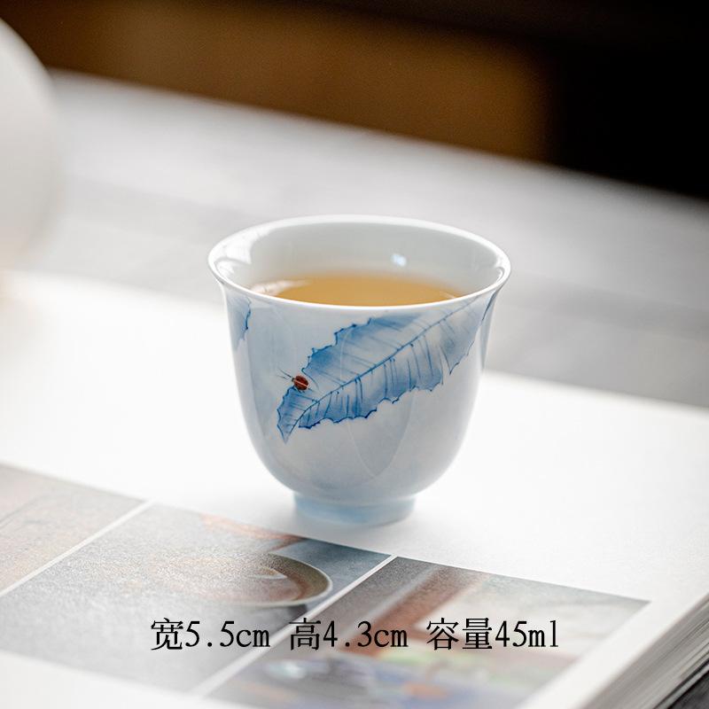 2pc/lot Hand-painted Banana Leaf Teacup Antique Tea Bowl Water Jug Tea-tasting Fragrance Cup Jianzhan Master Cups Tea Items 45ml
2pc/lot Hand-painted Banana Leaf Teacup Antique Tea Bowl Water Jug Tea-tasting Fragrance Cup Jianzhan Master Cups Tea Items 45ml