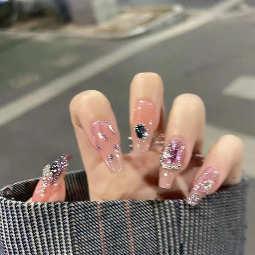 Caramel Gradient Glitter Press-On Nails: Long, French, and Removable for Spring/Summer.
Caramel Gradient Glitter Press-On Nails: Long, French, and Removable for Spring/Summer.