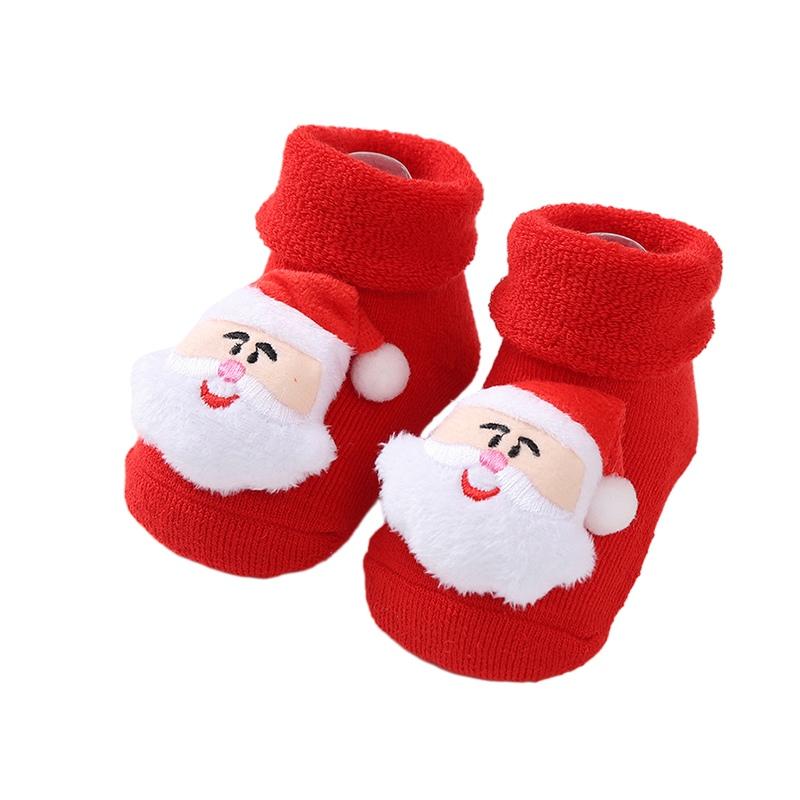 Детские носки Нескользящие носки для малышей Теплые детские носки Носки в рождественском стиле с героями мультфильмов для мальчиков и девочек