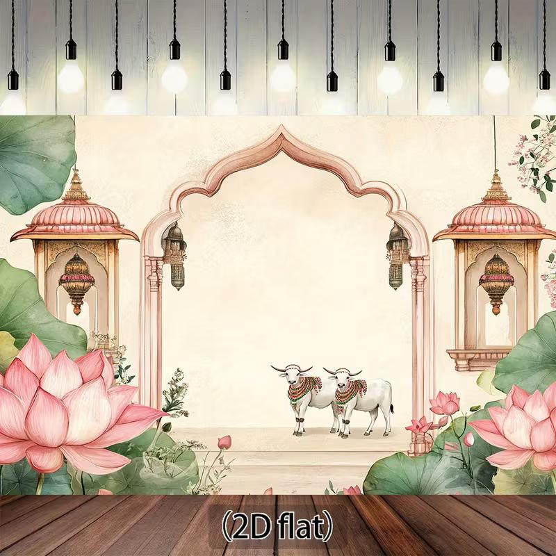 2D Spiritual Hindu Backdrop, Indian Festival Party Background Cloth 47.2x31.5inch/120*80cm
2D Spiritual Hindu Backdrop, Indian Festival Party Background Cloth 47.2x31.5inch/120*80cm