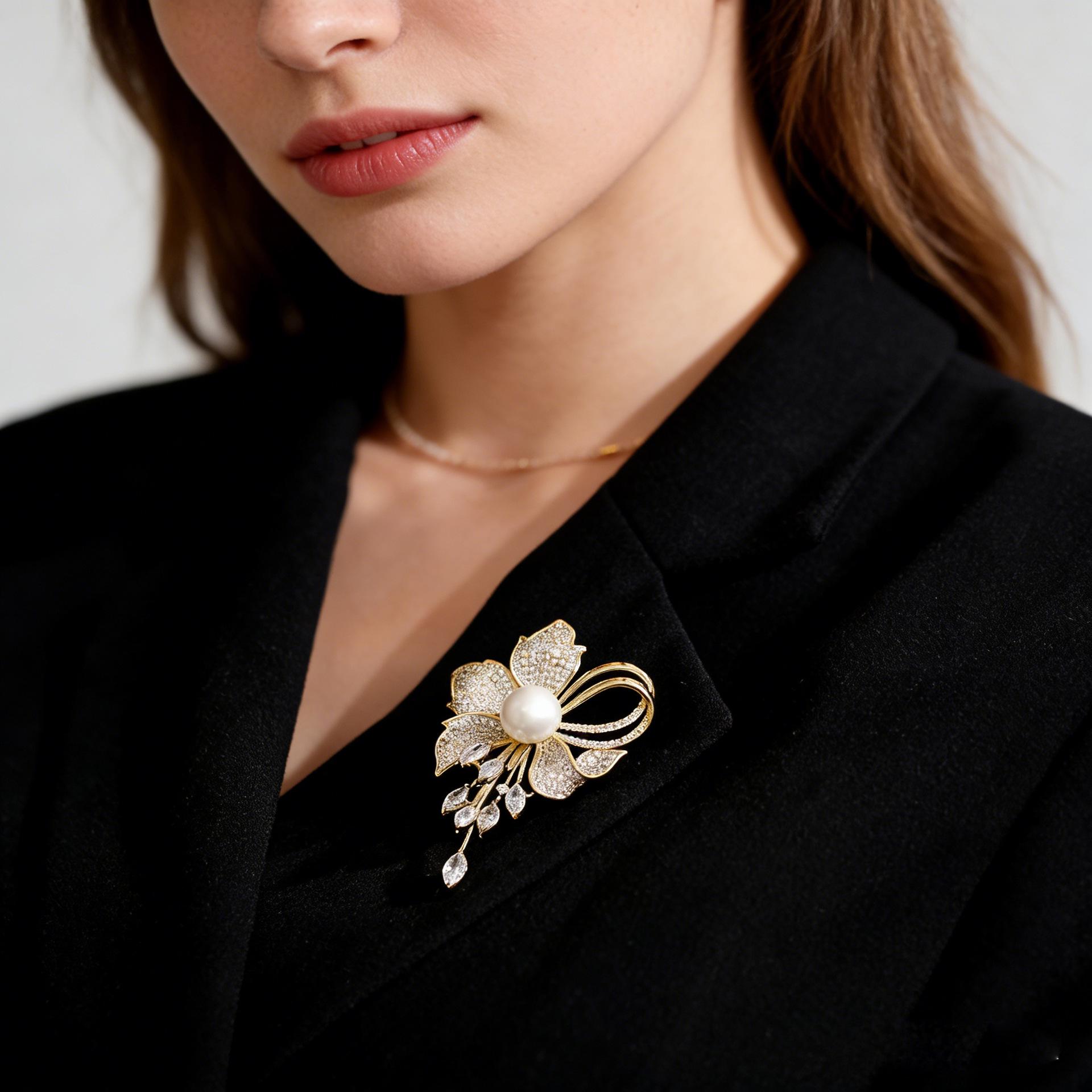 European Cross Rhinestone Pearl Brooch for Women s Suit Coat Lapel
European Cross Rhinestone Pearl Brooch for Women s Suit Coat Lapel