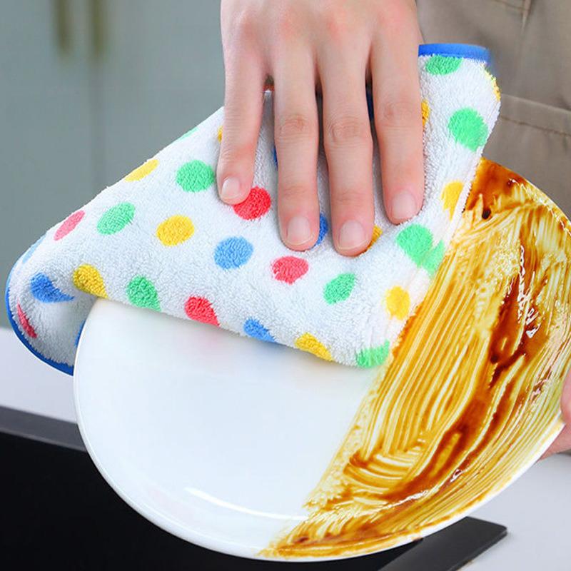 Тряпки для уборки из кораллового флиса с точечным принтом, двусторонние впитывающие кухонные полотенца для посуды и бытового использования 25*25cm
Тряпки для уборки из кораллового флиса с точечным принтом, двусторонние впитывающие кухонные полотенца для посуды и бытового использования 25*25cm