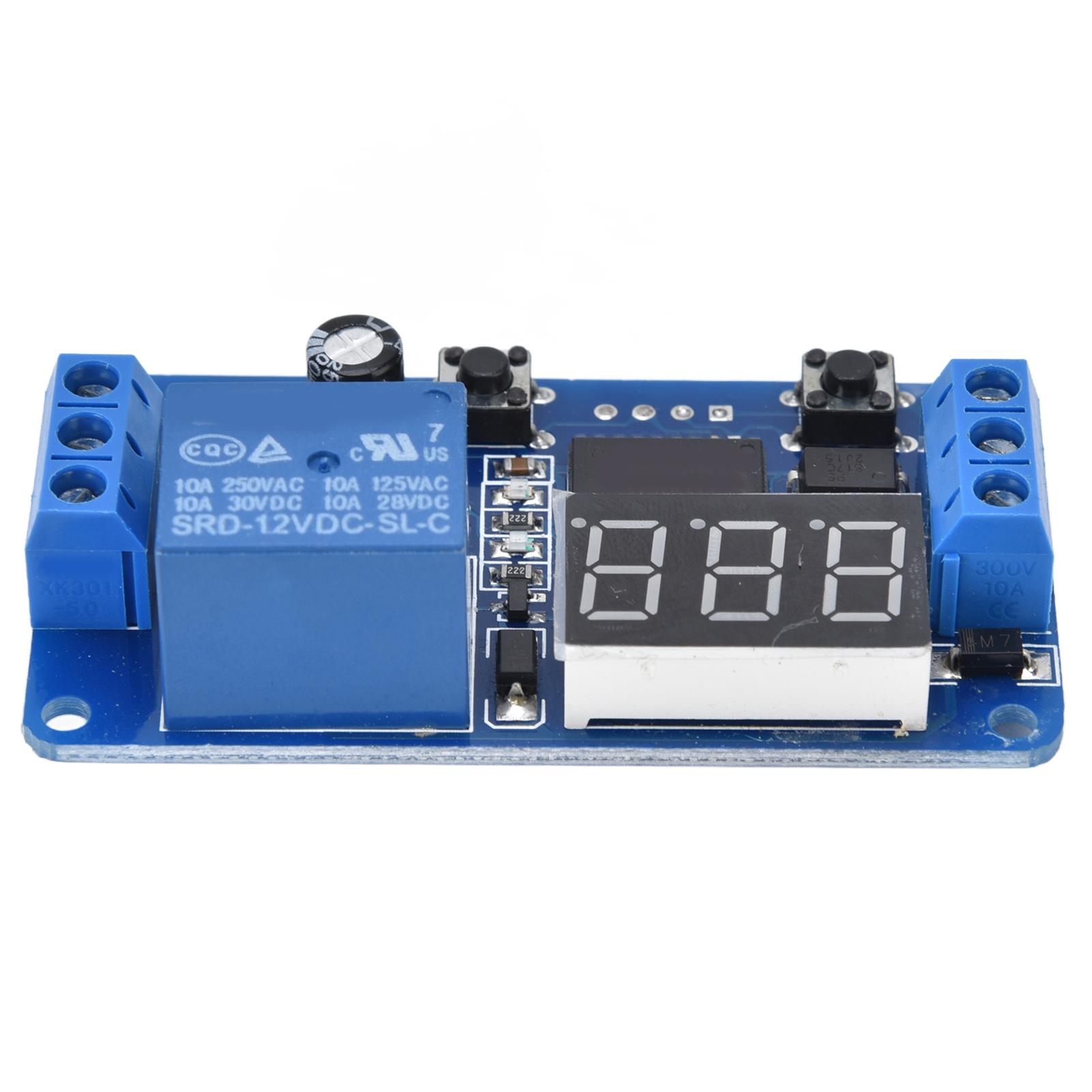 12V Time Control Switch Intermittent Infinite MCU Cycle Timing Relay Module with LED Display
12V Time Control Switch Intermittent Infinite MCU Cycle Timing Relay Module with LED Display
