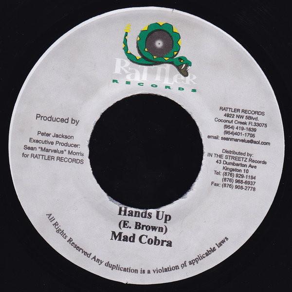 7-дюймовая пластинка MAD COBRA / DAVID KING / RASTA YOUT - Hands Up / Ganja NONE Rattler Records 2002 Ямайка Регги, Ска и Даб Б/У
7-дюймовая пластинка MAD COBRA / DAVID KING / RASTA YOUT - Hands Up / Ganja NONE Rattler Records 2002 Ямайка Регги, Ска и Даб Б/У