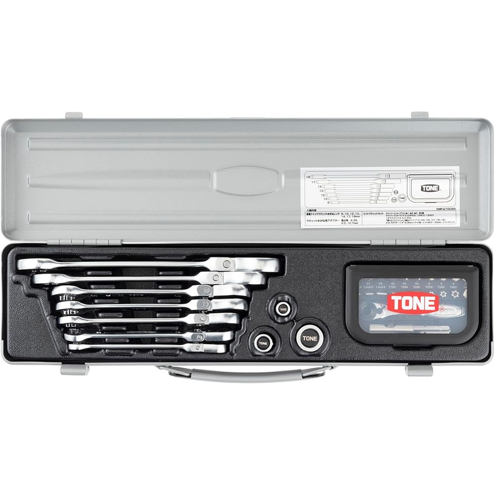 Набор головок Tone Quick Ratchet Wrench RMFQ700BR 6,35 мм 9,5 мм 12,7 мм 32 шт. Серебристый
Набор головок Tone Quick Ratchet Wrench RMFQ700BR 6,35 мм 9,5 мм 12,7 мм 32 шт. Серебристый