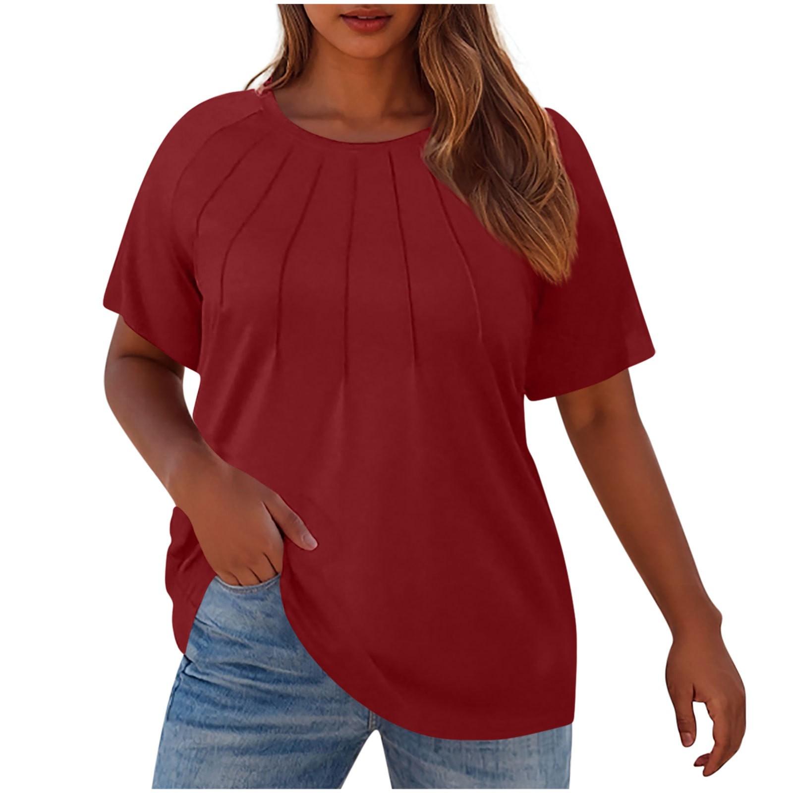Women s Fashion Casual Round Neck Pullover Short Sleeve Large Size T-Shirt Top XL червоний
Women s Fashion Casual Round Neck Pullover Short Sleeve Large Size T-Shirt Top XL червоний