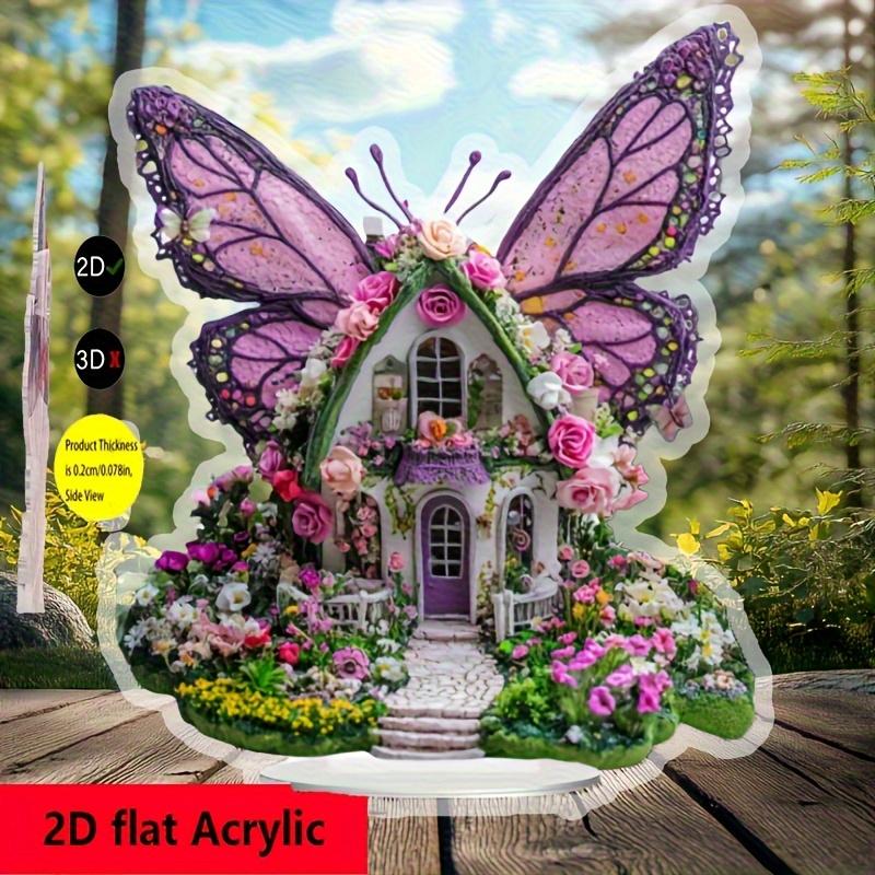 Bohemian-Style Acrylic Fairy House with Butterfly Wings - Vibrant Purple & Pink Floral Cottage Desktop Decor for Rustic Kitchen, Bedroom, Holiday Gift 24*20cm
Bohemian-Style Acrylic Fairy House with Butterfly Wings - Vibrant Purple & Pink Floral Cottage Desktop Decor for Rustic Kitchen, Bedroom, Holiday Gift 24*20cm