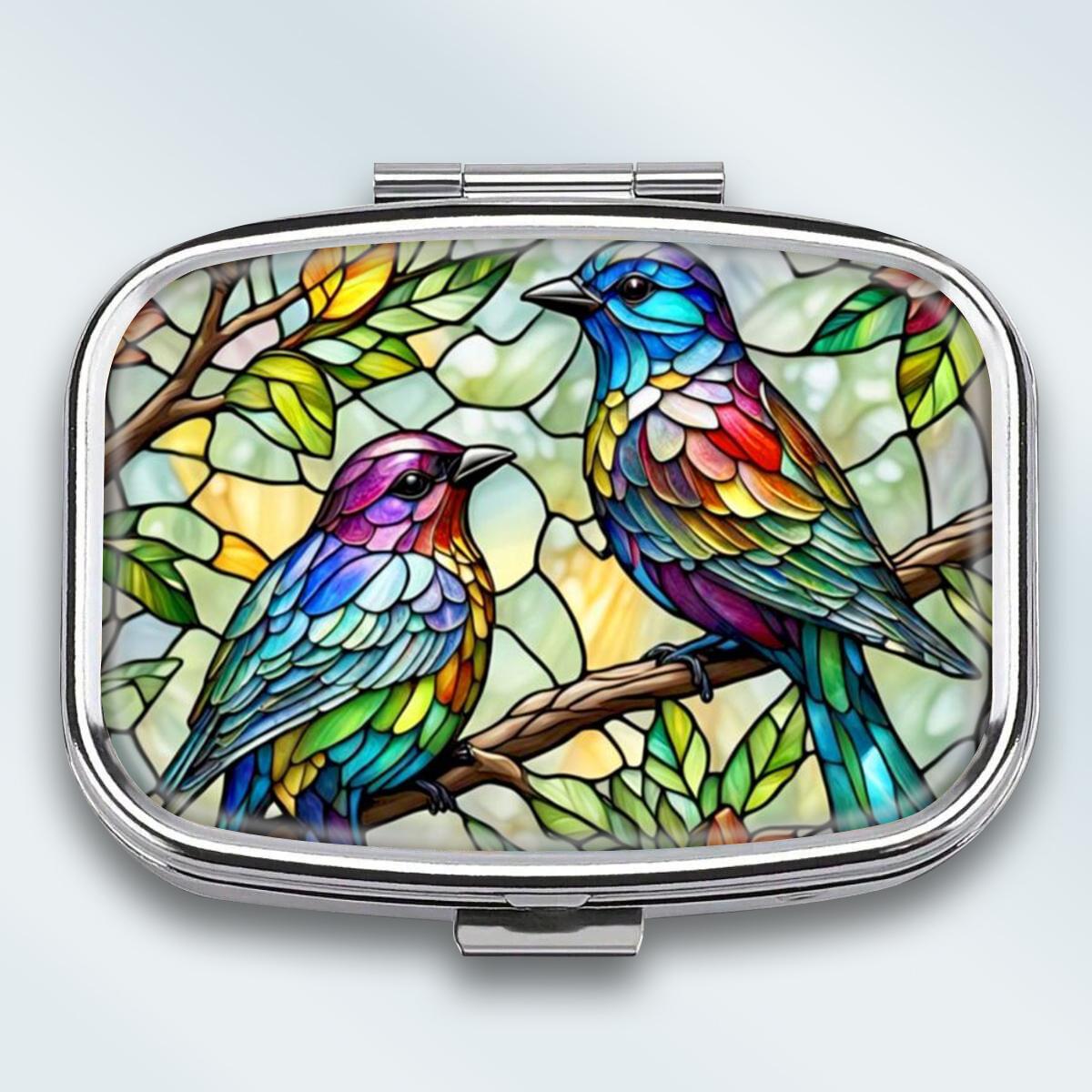 Portable Pill Box with 2 Compartments, Mini Metal Medicine Organizer Case, Cute Printed Pill Container for Vitamins, Pills, Jewelry, Travel, Daily Use різнокольоровий
Portable Pill Box with 2 Compartments, Mini Metal Medicine Organizer Case, Cute Printed Pill Container for Vitamins, Pills, Jewelry, Travel, Daily Use різнокольоровий