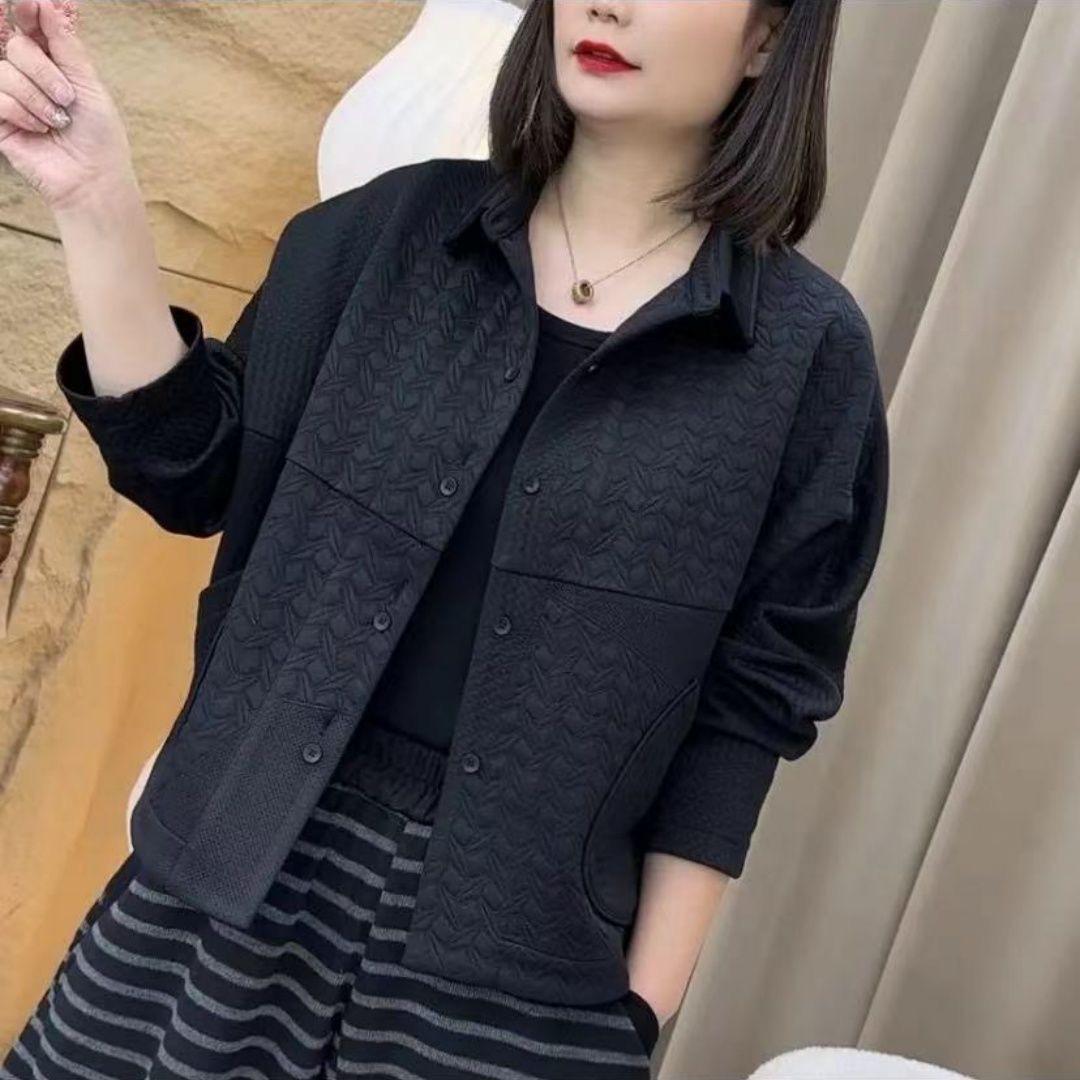 Mom s Versatile Plus Size Long Sleeve Jacket for Spring/Autumn - Stylish, Short, and Trendy for Women Over 50 XL (Suitable for 135-155 lbs) чорний
Mom s Versatile Plus Size Long Sleeve Jacket for Spring/Autumn - Stylish, Short, and Trendy for Women Over 50 XL (Suitable for 135-155 lbs) чорний