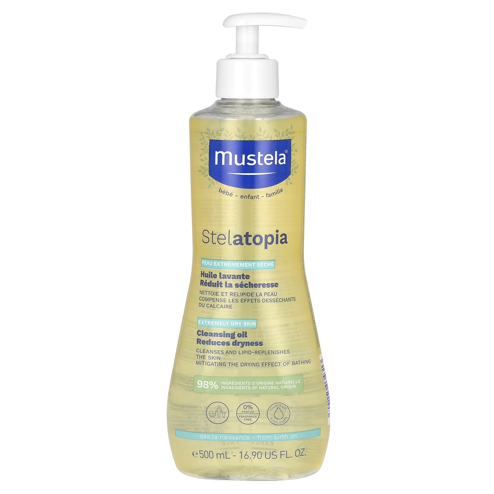 Stelatopia Cleansing Oil, Sunflower, For Very Dry Skin, Fragrance Free, 500 Ml (16.9 Fl Oz)
Stelatopia Cleansing Oil, Sunflower, For Very Dry Skin, Fragrance Free, 500 Ml (16.9 Fl Oz)