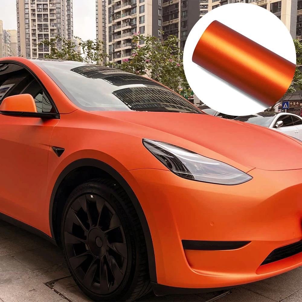 Metallic Matte Satin Ice Orange Car Wrap Stickers Color Change Vinyl Film Bubble Free Car Wrapping Sticker Auto Accessories 10x152cm
Metallic Matte Satin Ice Orange Car Wrap Stickers Color Change Vinyl Film Bubble Free Car Wrapping Sticker Auto Accessories 10x152cm
