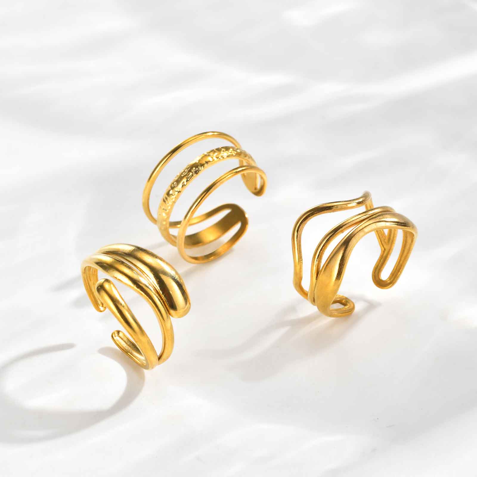 3pic Set Geometric Teardrop Ring for Women Stainless Steel Three-Layer Finger Open Rings Simple Set Jewelry Gift
3pic Set Geometric Teardrop Ring for Women Stainless Steel Three-Layer Finger Open Rings Simple Set Jewelry Gift