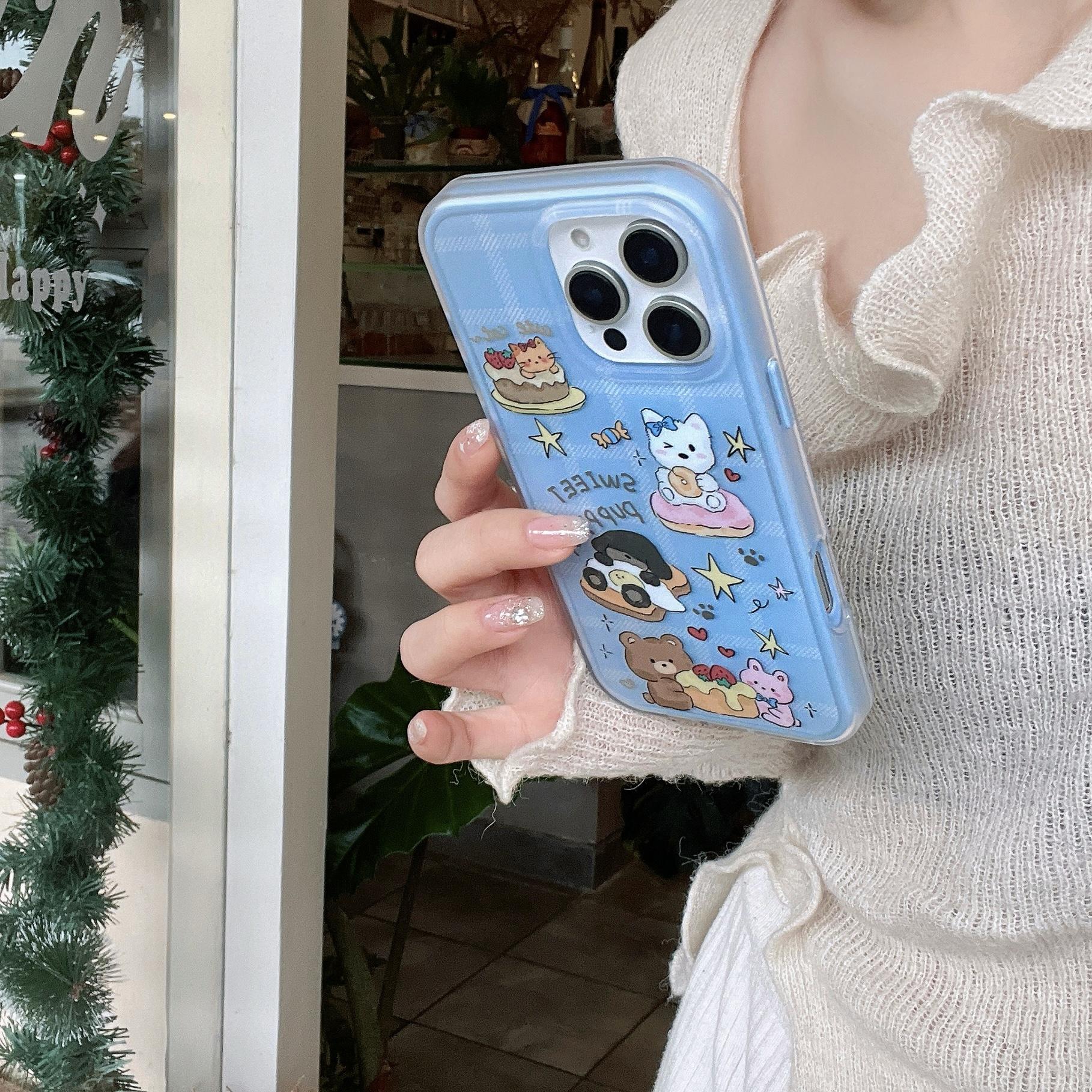 For iPhone 16 Pro Max Case IMD Cartoon Dog Pattern TPU Shockproof Phone Cover Colorful Plaid
For iPhone 16 Pro Max Case IMD Cartoon Dog Pattern TPU Shockproof Phone Cover Colorful Plaid