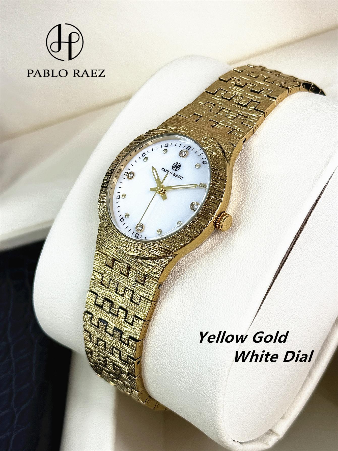 New women s gold bracelet watch business with fashionable temperament light luxury waterproof Ladies quartz chain clock watches
New women s gold bracelet watch business with fashionable temperament light luxury waterproof Ladies quartz chain clock watches