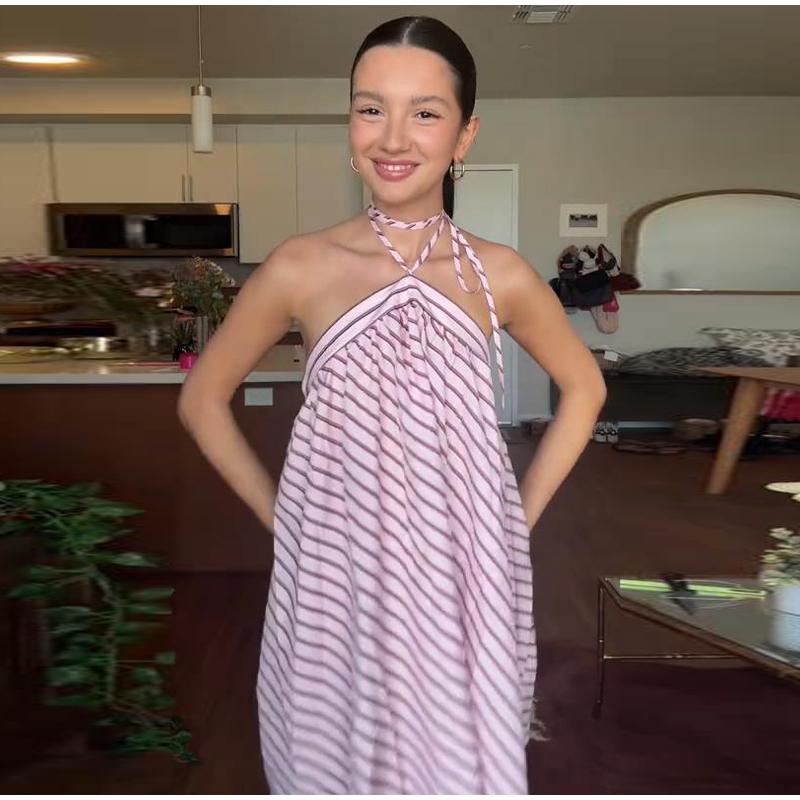 The New Hot Girl Wears Women s Striped Halter Halter Dress, Sweet Girl Style, Fake Style XS
The New Hot Girl Wears Women s Striped Halter Halter Dress, Sweet Girl Style, Fake Style XS