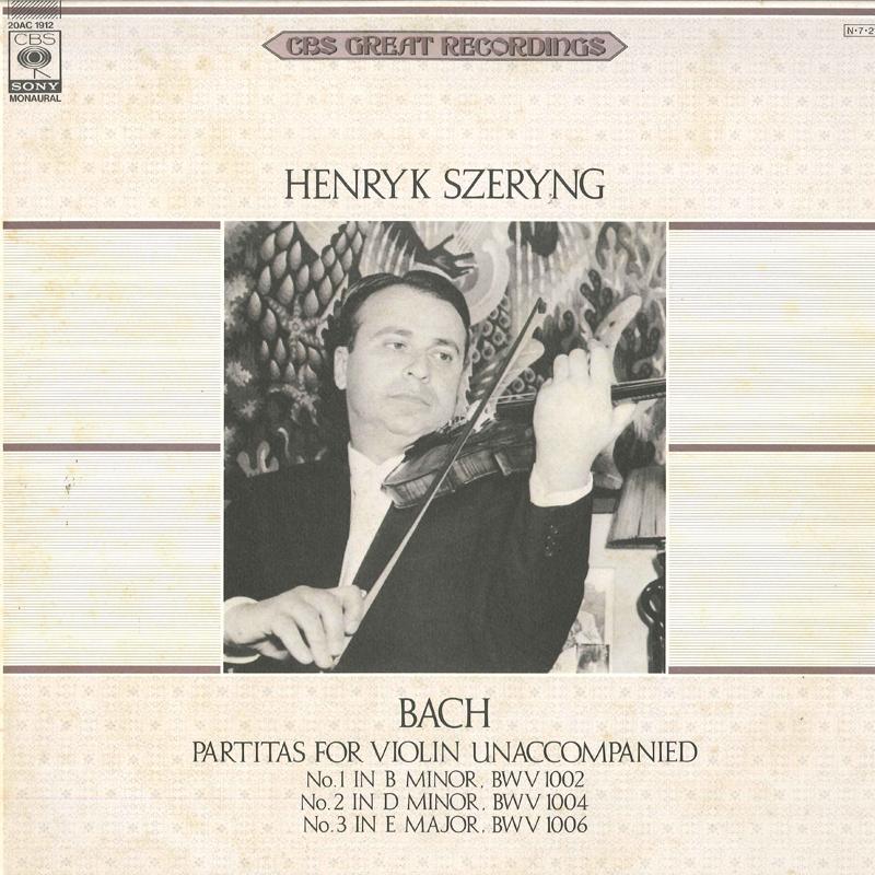 LP Record HENRYK SZERYNG J. S. Bach Partitas For Violin Una 20AC1912 CBS SONY 1984 Japan Obi Classical Used
LP Record HENRYK SZERYNG J. S. Bach Partitas For Violin Una 20AC1912 CBS SONY 1984 Japan Obi Classical Used