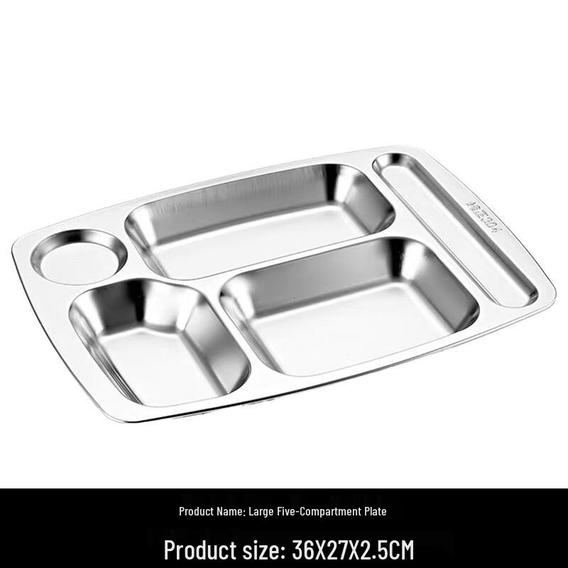 Піднос для їжі з 5 відділеннями з нержавіючої сталі 304
Піднос для їжі з 5 відділеннями з нержавіючої сталі 304