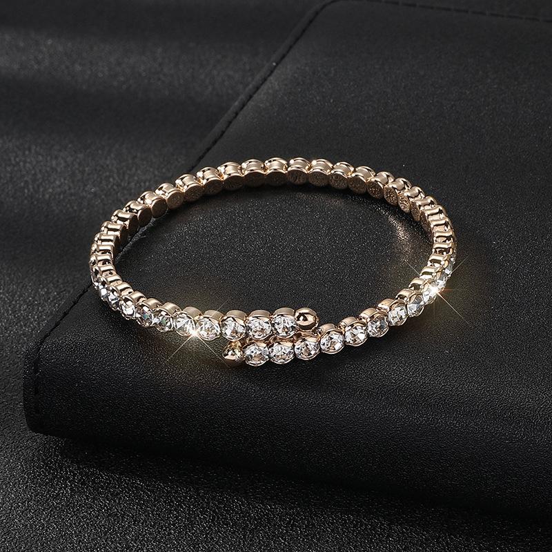 Bridal bracelet gold and silver full diamond bracelet exaggerated crystal rhinestone bracelet elastic bracelet women золотий
Bridal bracelet gold and silver full diamond bracelet exaggerated crystal rhinestone bracelet elastic bracelet women золотий
