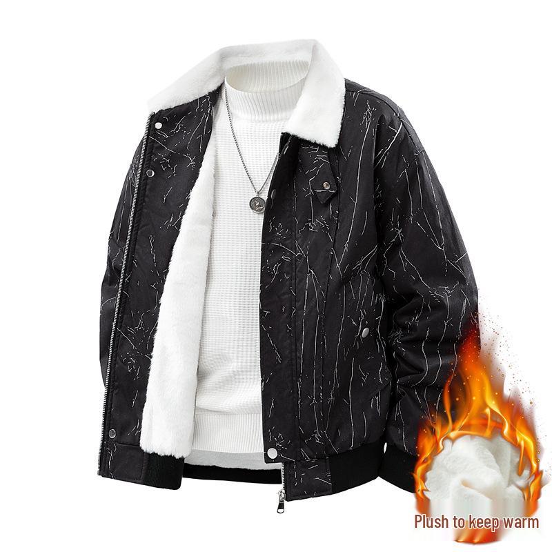 Men s Plus Size Fleece-Lined Fur Collar Jacket - Warm, Trendy, Versatile Workwear for Autumn/Winter 3XL чорний
Men s Plus Size Fleece-Lined Fur Collar Jacket - Warm, Trendy, Versatile Workwear for Autumn/Winter 3XL чорний