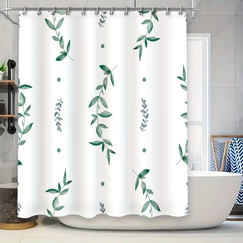 Green Leaf Shower Curtain With Watercolor Design Waterproof Fabric For Bathroom Decor (White) W60H190(CM)-1 Pcs
Green Leaf Shower Curtain With Watercolor Design Waterproof Fabric For Bathroom Decor (White) W60H190(CM)-1 Pcs