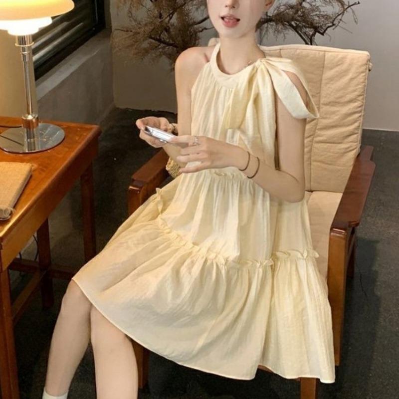 women halter neck tiered mini dress sleeveless bow tie detail casual flowy ruffle sundress S белый
women halter neck tiered mini dress sleeveless bow tie detail casual flowy ruffle sundress S белый