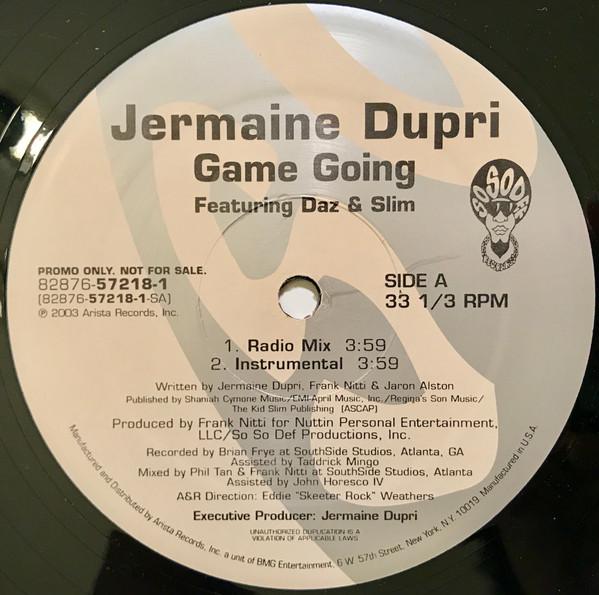 12inch Record JERMAINE DUPRI - Game Going 82876572181 Arista 2003 US Rap & Hip-Hop/R&B Used
12inch Record JERMAINE DUPRI - Game Going 82876572181 Arista 2003 US Rap & Hip-Hop/R&B Used