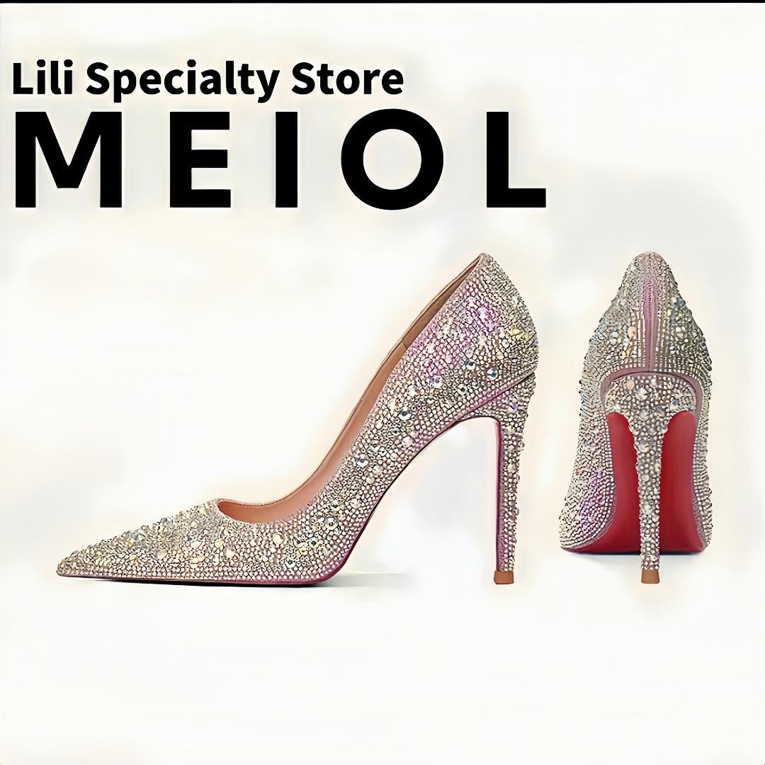 Star high heels spring and autumn winter new fashion versatile rhinestone pointed single shoes red sole thin heel women s shoes 40 рожевий
Star high heels spring and autumn winter new fashion versatile rhinestone pointed single shoes red sole thin heel women s shoes 40 рожевий