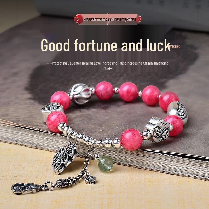 Mars Rose Rhodochrosite Bracelet: Sterling Silver Romantic Jewelry for Women - Perfect for Valentine s, Christmas, and New Year Gifts.
Mars Rose Rhodochrosite Bracelet: Sterling Silver Romantic Jewelry for Women - Perfect for Valentine s, Christmas, and New Year Gifts.