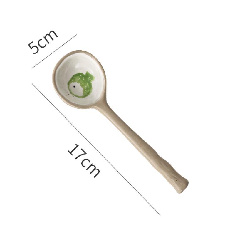 Керамическая маленькая суповая ложка в японском стиле, керамическая ложка, ложка с длинной ручкой, милая креативная ложка для риса для дома, кухонная посуда чёрный
Керамическая маленькая суповая ложка в японском стиле, керамическая ложка, ложка с длинной ручкой, милая креативная ложка для риса для дома, кухонная посуда чёрный