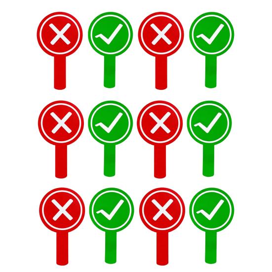 6PCS Yes/No Sign with Paddles Grip Voting Handle Comfortable Card Red Green
6PCS Yes/No Sign with Paddles Grip Voting Handle Comfortable Card Red Green