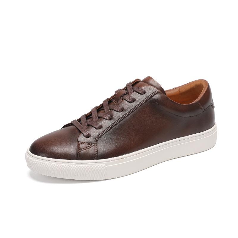 2 New men s board shoes first layer cowhide comfortable and casual breathable versatile lace-up round head white shoes 44 темно-коричневого кольору
2 New men s board shoes first layer cowhide comfortable and casual breathable versatile lace-up round head white shoes 44 темно-коричневого кольору