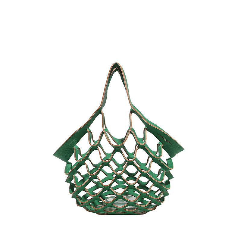 Spring and summer new hollow vegetable basket bag women s fashion versatile shopping handbag зелений
Spring and summer new hollow vegetable basket bag women s fashion versatile shopping handbag зелений