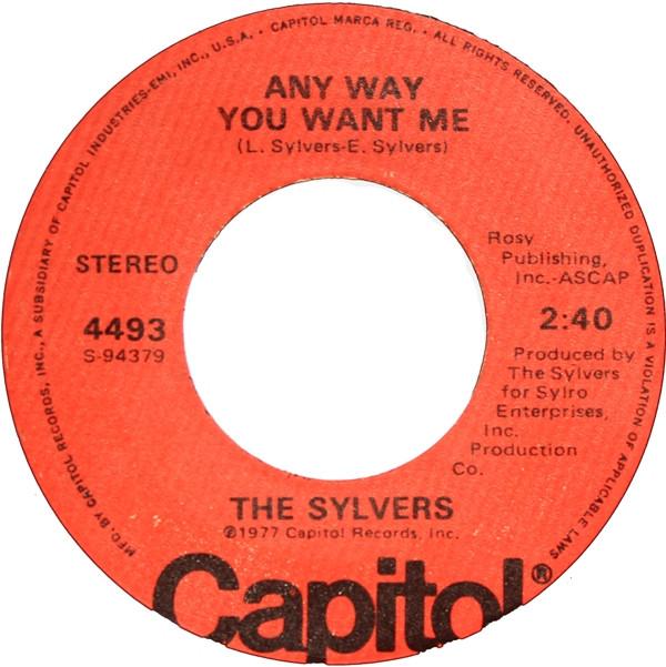 7inch Record SYLVERS - Any Way You Want Me 4493 Capitol Records 1977 US Soul/Funk Used
7inch Record SYLVERS - Any Way You Want Me 4493 Capitol Records 1977 US Soul/Funk Used