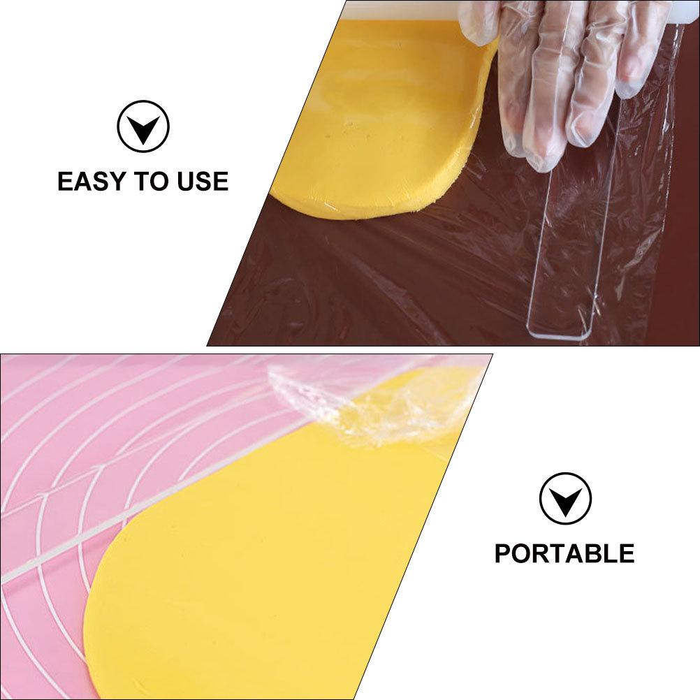 2Pcs Reusable Acrylic Dough Measuring Sticks Rolling Pin Guides for Baking Thickness Leveler Rulers Cookie Pastry Kitchen Tools 40X2.5X0.2CM
2Pcs Reusable Acrylic Dough Measuring Sticks Rolling Pin Guides for Baking Thickness Leveler Rulers Cookie Pastry Kitchen Tools 40X2.5X0.2CM