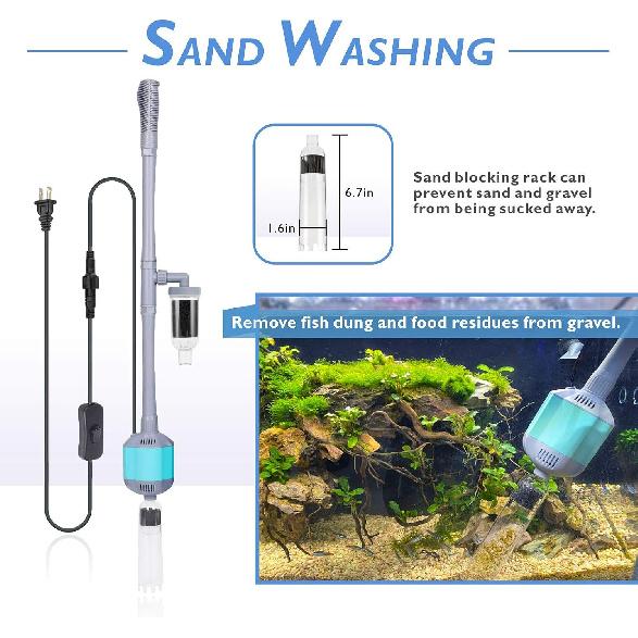 hygger 360GPH Electric Aquarium Gravel Cleaner, 5 in 1 Automatic Fish Tank Cleaning Tool Set Vacuum Water Changer Sand Washer Filter Siphon
hygger 360GPH Electric Aquarium Gravel Cleaner, 5 in 1 Automatic Fish Tank Cleaning Tool Set Vacuum Water Changer Sand Washer Filter Siphon