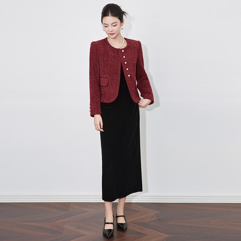 Шэньчжэньский твидовый жакет в стиле люрекс для женщин - С длинным рукавом, Мода осень/зима Medium красный
Шэньчжэньский твидовый жакет в стиле люрекс для женщин - С длинным рукавом, Мода осень/зима Medium красный