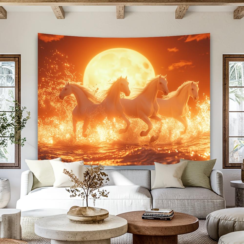 Dramatic Impact Vibrant Orange Sunset Galloping Horses Wall Decor HighQuality Polyester Fabric Elegant Design for Living 74x94cm(29x37in)
Dramatic Impact Vibrant Orange Sunset Galloping Horses Wall Decor HighQuality Polyester Fabric Elegant Design for Living 74x94cm(29x37in)