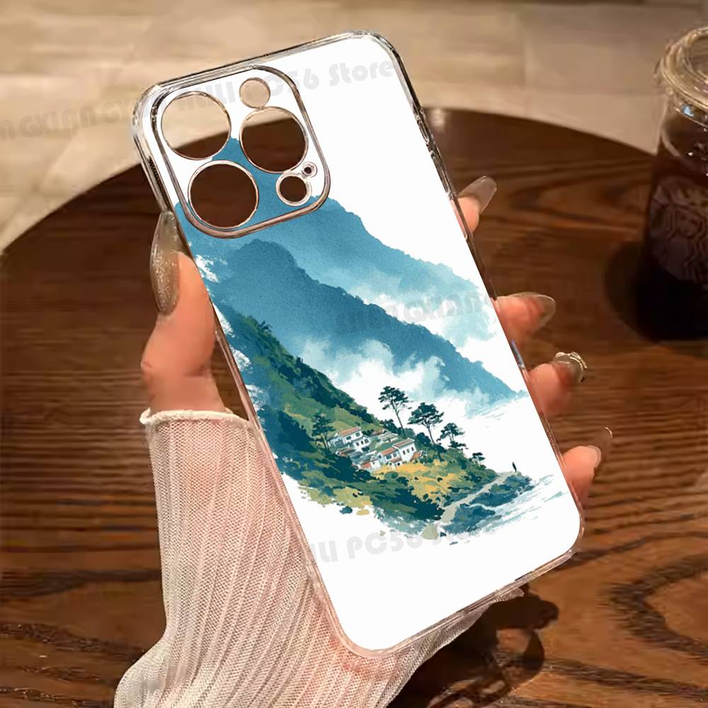 Ink Painting Landscape For iPhone 17 16 15 14 13 12 11 Pro Max Plus X XS XR Mini Transparent Soft Cover Phone Case iPhone16promax
Ink Painting Landscape For iPhone 17 16 15 14 13 12 11 Pro Max Plus X XS XR Mini Transparent Soft Cover Phone Case iPhone16promax