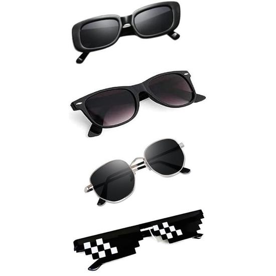 Sheomy Unisex Combo предлагает набор из 4 очков pathan Sunglasses Rectangle Retro Vintage Narrow Women::Мужчины, МКН-248
Sheomy Unisex Combo предлагает набор из 4 очков pathan Sunglasses Rectangle Retro Vintage Narrow Women::Мужчины, МКН-248