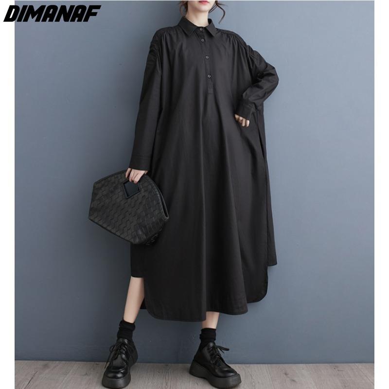 DIMANAF 2024, летнее платье-рубашка больших размеров, женское хлопковое свободное платье с длинными рукавами, повседневные женские платья с вырезами One Size чёрный
DIMANAF 2024, летнее платье-рубашка больших размеров, женское хлопковое свободное платье с длинными рукавами, повседневные женские платья с вырезами One Size чёрный