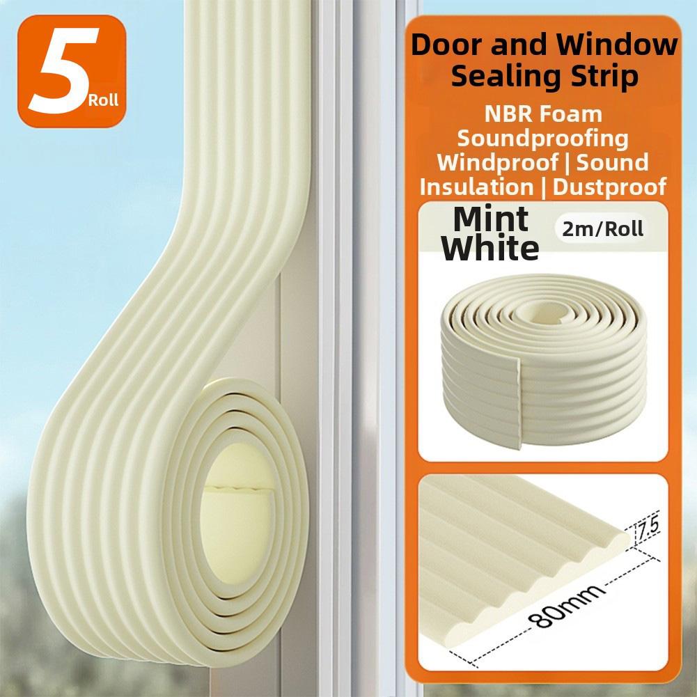 Noise Reduction Tape Soundproof Strip Bedroom Soundproofing Closed Cell Foam Peel-and-stick Backing For Doors For Windows білий
Noise Reduction Tape Soundproof Strip Bedroom Soundproofing Closed Cell Foam Peel-and-stick Backing For Doors For Windows білий