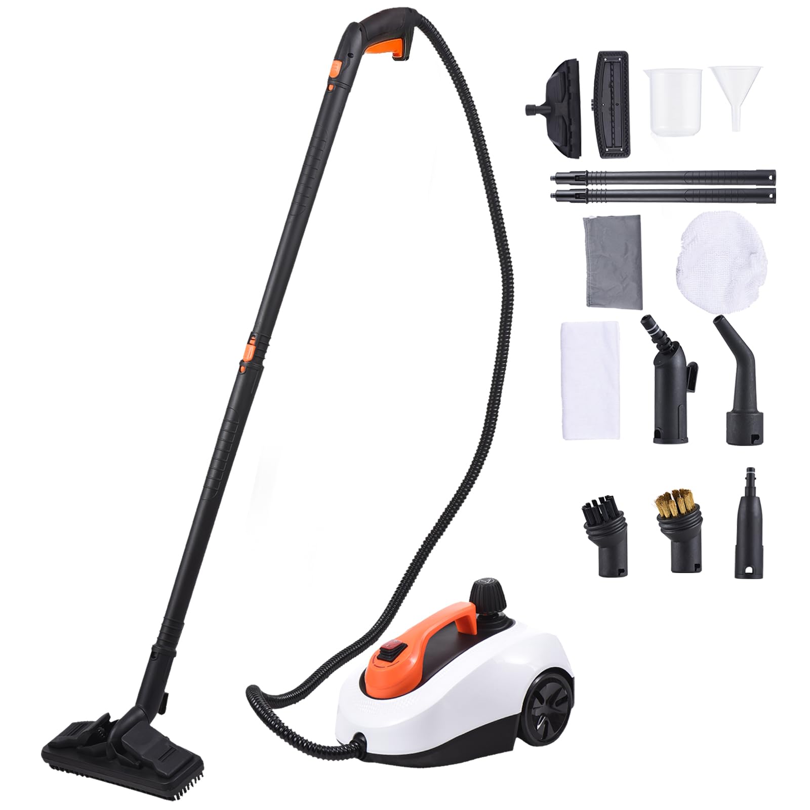 1800W Steam Cleaner with 14 Accessories Multipurpose Household Electric Steamer Portable Capacity 5 Bar Heavy Duty Rolling Cleaning Machine for Floor
1800W Steam Cleaner with 14 Accessories Multipurpose Household Electric Steamer Portable Capacity 5 Bar Heavy Duty Rolling Cleaning Machine for Floor