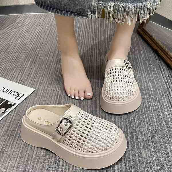Luxury Woven Slippers Women Round Toe Metal Buckle Slippers Casual Style Lazy Outside Wearing Women Sandals Home Slides Women 35 білий
Luxury Woven Slippers Women Round Toe Metal Buckle Slippers Casual Style Lazy Outside Wearing Women Sandals Home Slides Women 35 білий