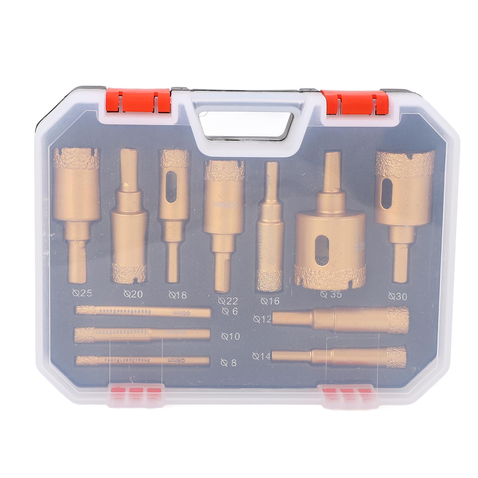 12Pcs M10 Diamond Drill Bit Set 6 8 10 12 14 16 18 20 22 25 30 35MM 40 Grit Dry Wet Diamond Hole
12Pcs M10 Diamond Drill Bit Set 6 8 10 12 14 16 18 20 22 25 30 35MM 40 Grit Dry Wet Diamond Hole