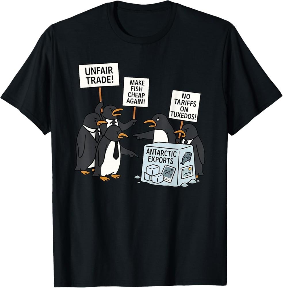 Penguins Protest Against Tariffs Funny Penguin Tariff T-Shirt Unisex T-Shirt XXXXL
Penguins Protest Against Tariffs Funny Penguin Tariff T-Shirt Unisex T-Shirt XXXXL