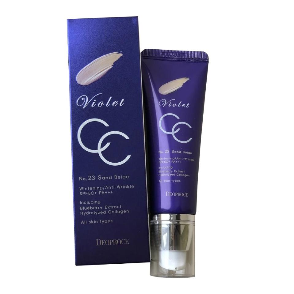 Антивозрастной СС крем для лица с экстрактом черники и коллагеном DEOPROCE VIOLET CC CREAM #23, 50г
Антивозрастной СС крем для лица с экстрактом черники и коллагеном DEOPROCE VIOLET CC CREAM #23, 50г