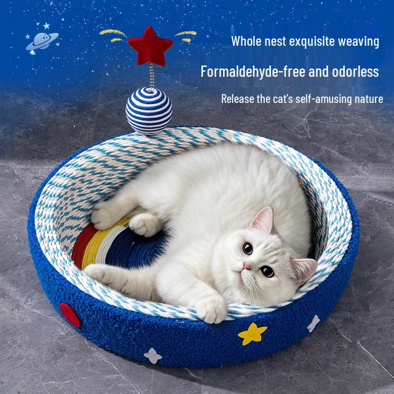Starry Sky Wear-Resistant Cat Scratcher & Bed – Durable, Debris-Free Round Nest with Rope Weaving. Simple Small - 38x8cm for up to 8kg
Starry Sky Wear-Resistant Cat Scratcher & Bed – Durable, Debris-Free Round Nest with Rope Weaving. Simple Small - 38x8cm for up to 8kg
