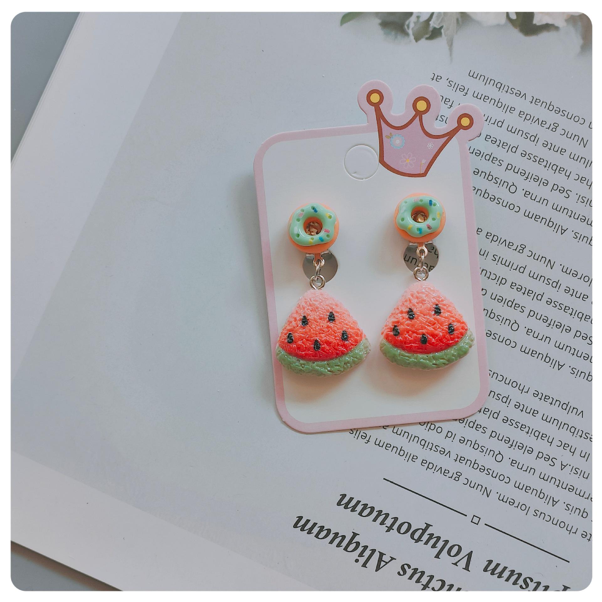 Children s Cute Fruit Candy Donut Ear Clips - Sweet Cartoon Faux Wool Student Earrings
Children s Cute Fruit Candy Donut Ear Clips - Sweet Cartoon Faux Wool Student Earrings